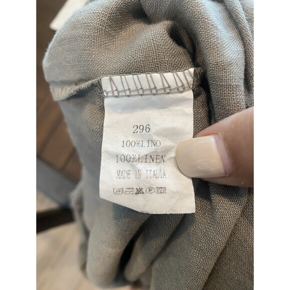 CATWALK STUDIO Gray Linen Tied Straps LAGENLOOK Minimalist Harem Jumpsuit O/S - Picture 13 of 13